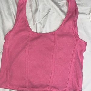 Pink corset tank top!
